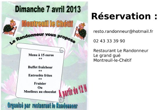 Promotion Restaurant Randonneur